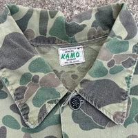 1960’s Kamo Brand 13 Star Button Duck Hunter Camo Shirt 23.5” Chest
