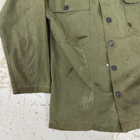 1940’s Thrashed WWII US Army HBT Shirt Size 40R