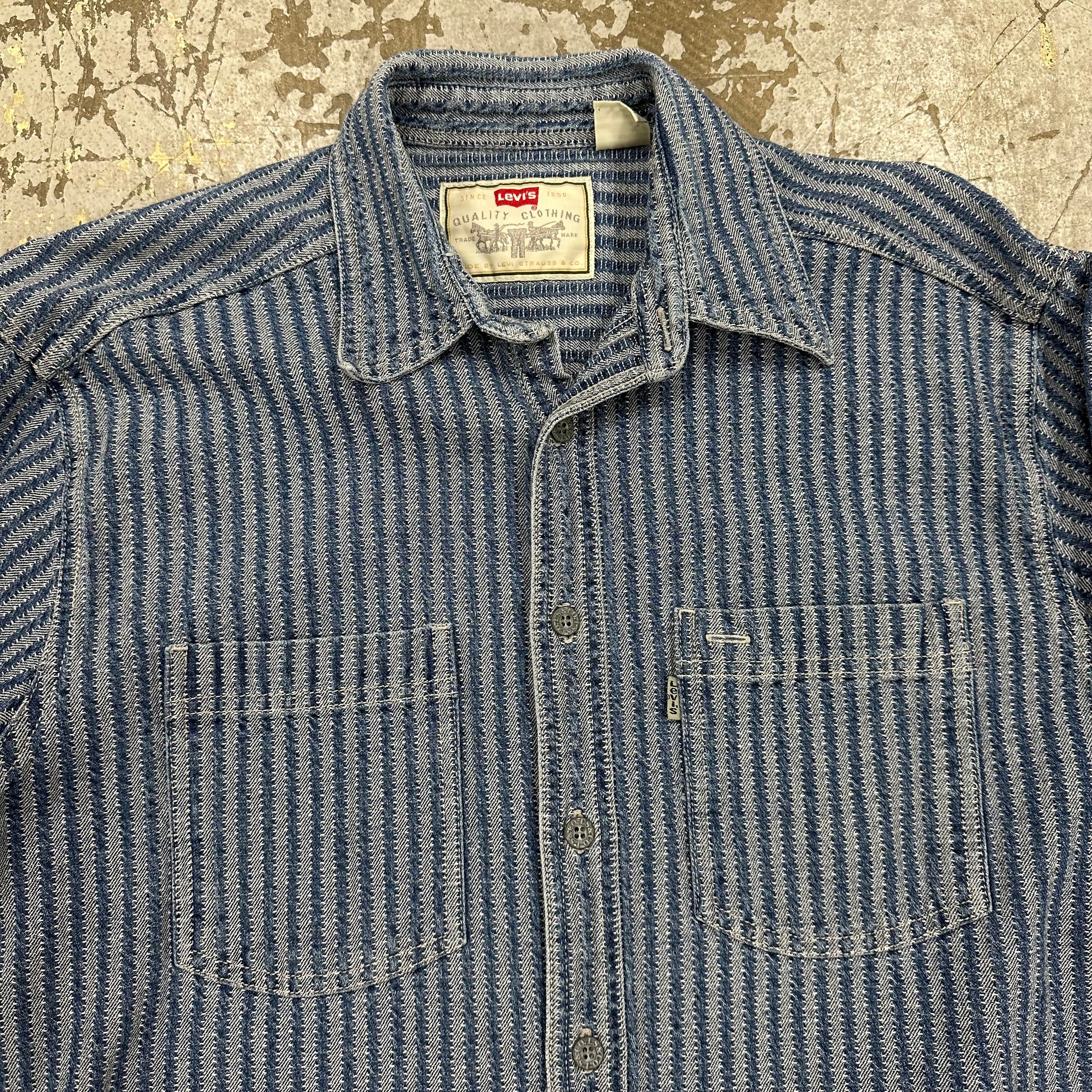 1990’s Levi’s Jeanswear Striped Denim Shirt Medium