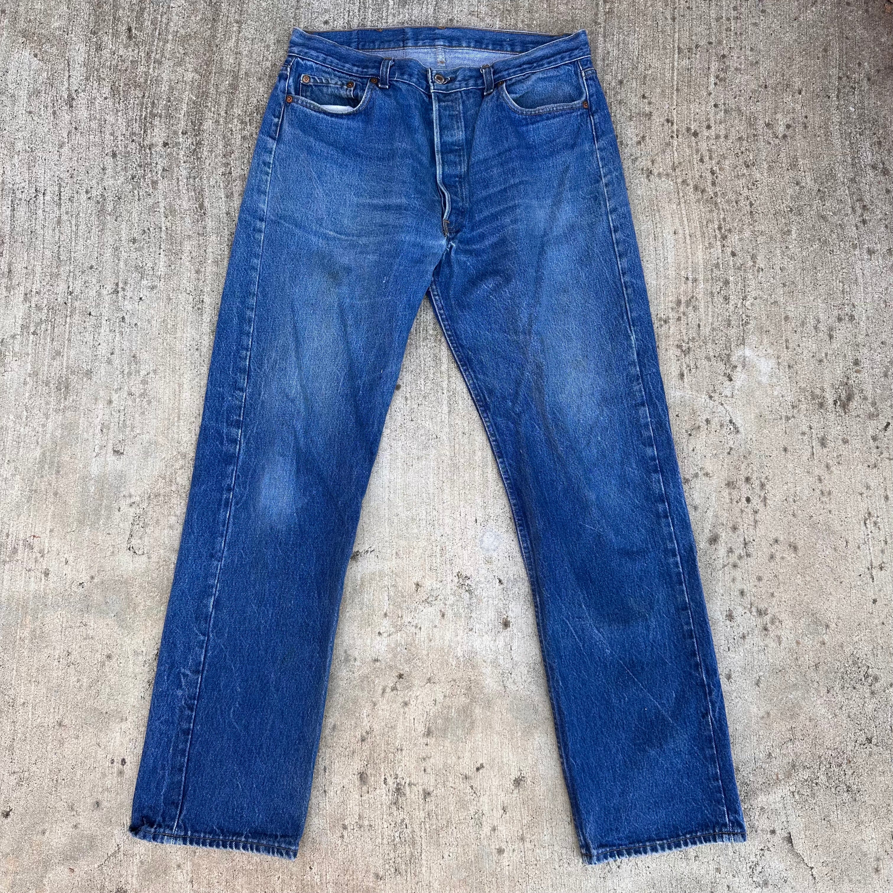 パンツ Levi's 501 1980's Vintage Denim Pants 1980's Levi's 501 Denim Jeans 34” x 32” – Little Chum Vintage
