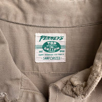 1940’s/50’s Penney’s Top Bottom Khaki Work Shirt Medium