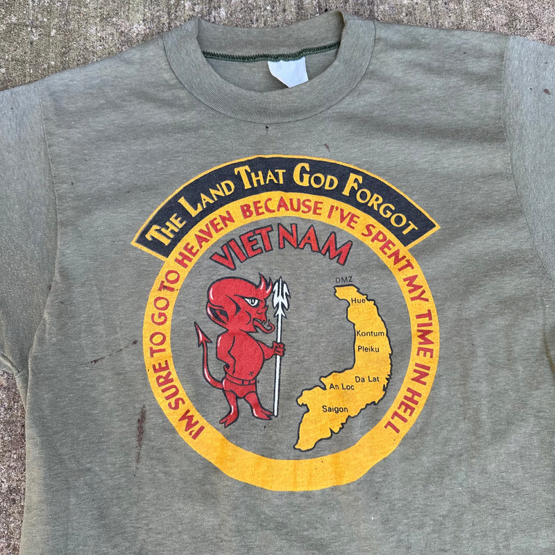 1970’s Vietnam War Devil Souvenir T-Shirt Small