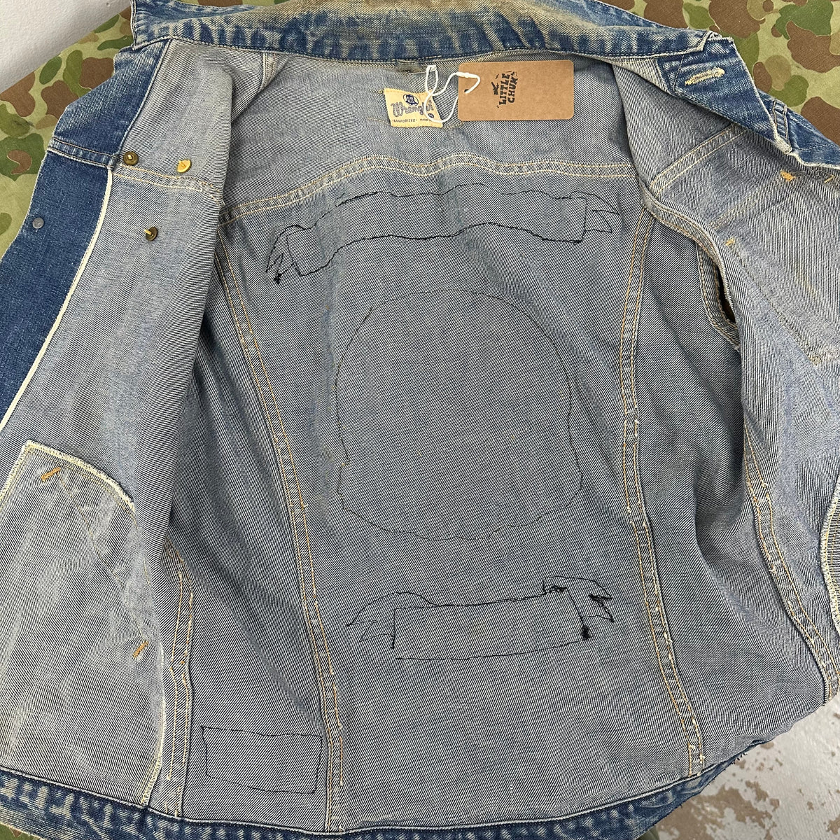 1950’s/60’s Wrangler Denim MC Cut Vest Size 40