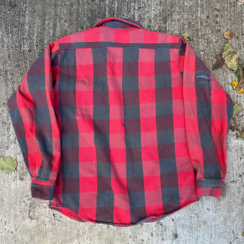 1980’s Five Brothers Plaid Cotton Flannel Shirt Medium
