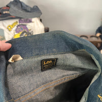 1970’s Deadstock/Mint Lee 101J Denim Jacket With Harley Davidson Patches