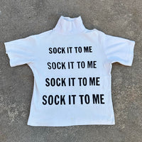 1960’s Sock it to Me Cotton Turtleneck T-Shirt Small