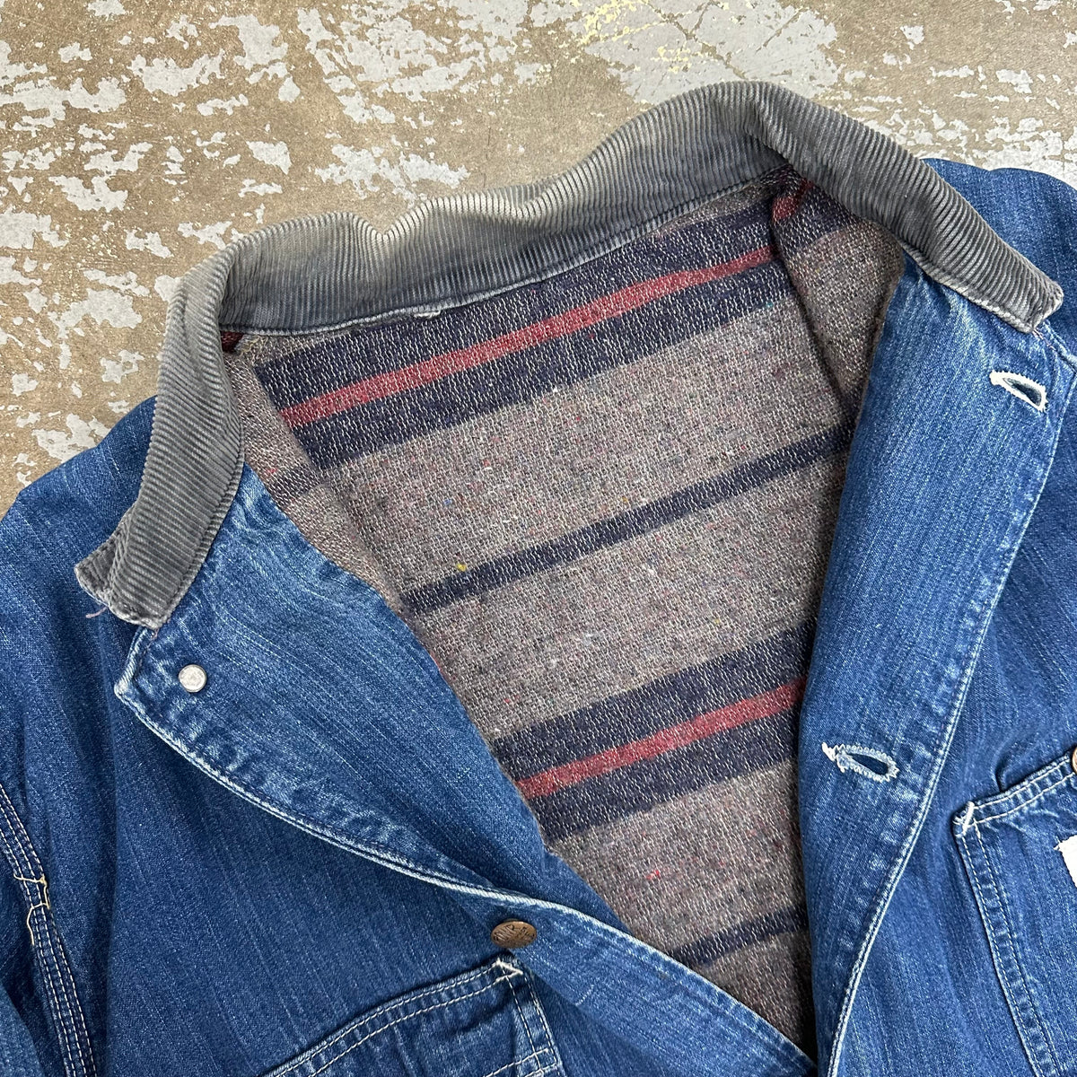 1960’s Montgomery Ward PowrHouse Blanket Lined Denim Chore Jacket