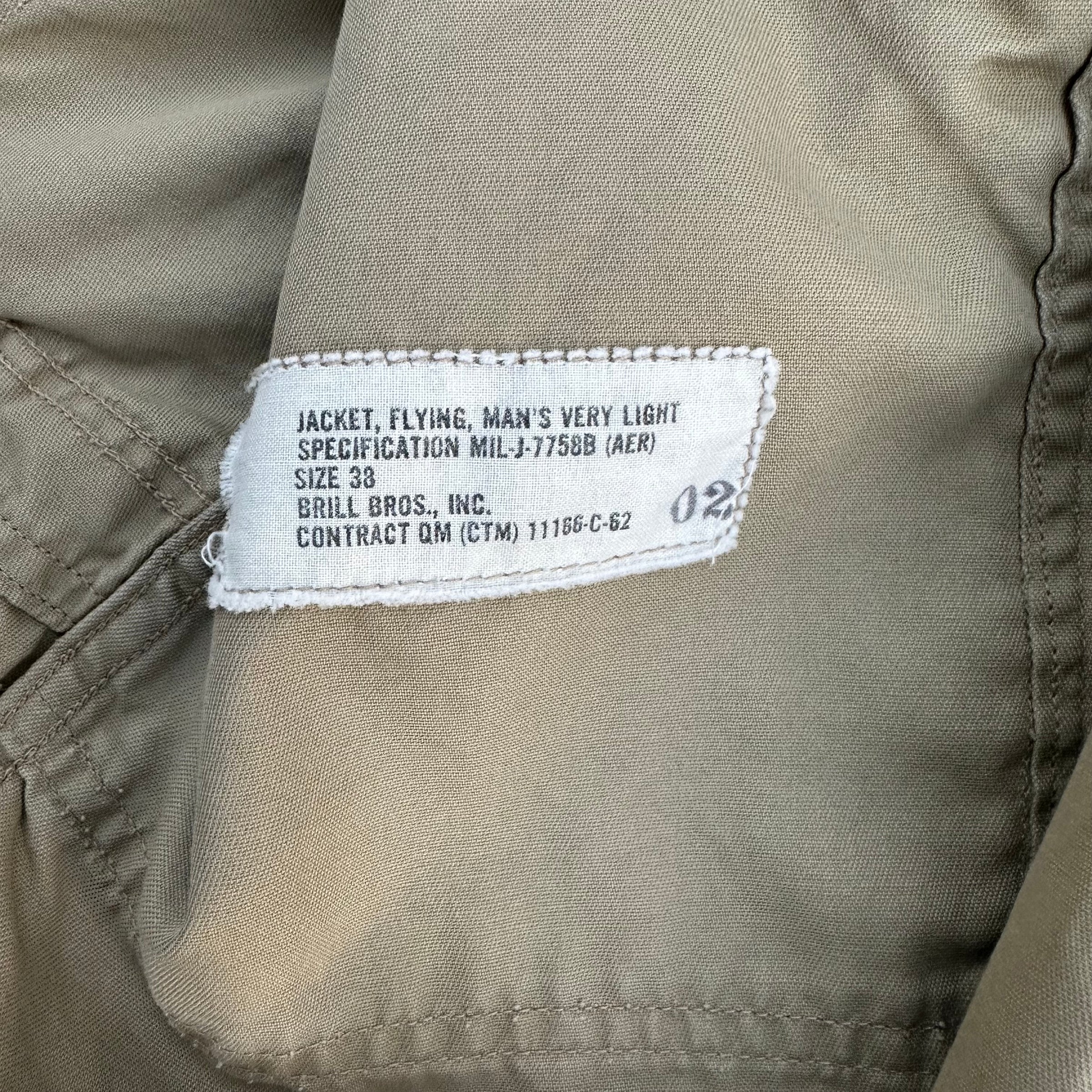 1960’s USN Very Light Flying Jacket Size 38