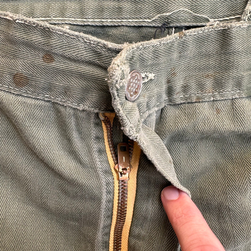 1940’s/50’s 13-Star HBT Pants 39” x 26”