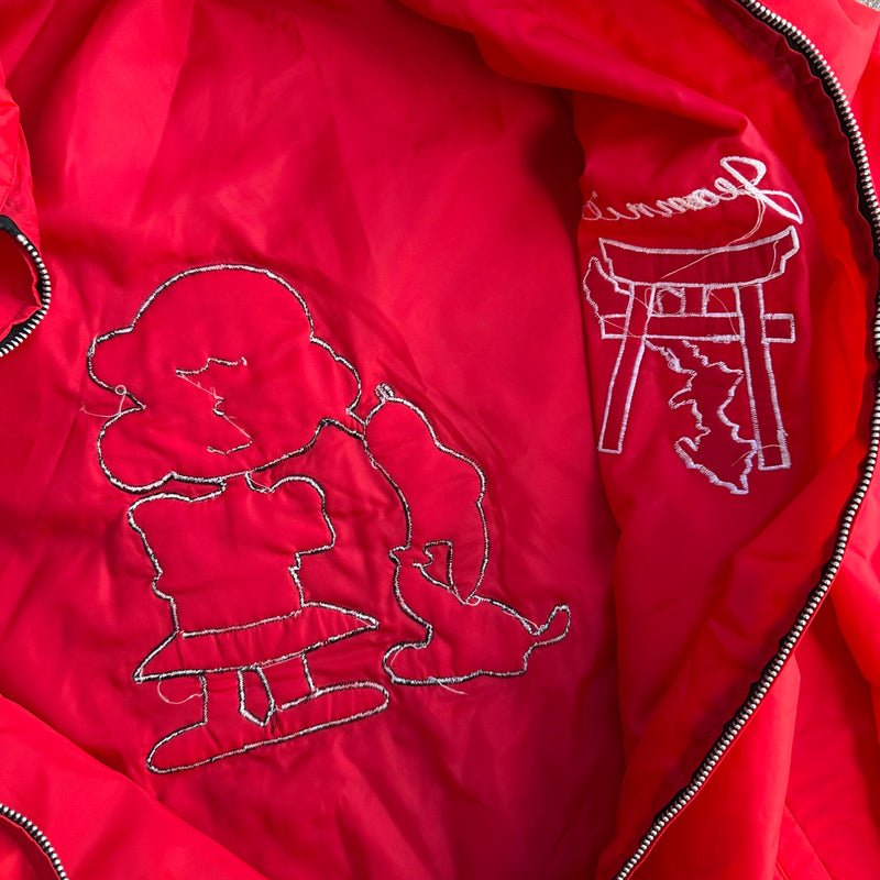 1970’s Peanuts Snoopy Okinawa Nylon Military Souvenir Jacket Medium