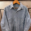 1940’s Stenciled WWII USN Chambray Shirt Large 22.5” Chest