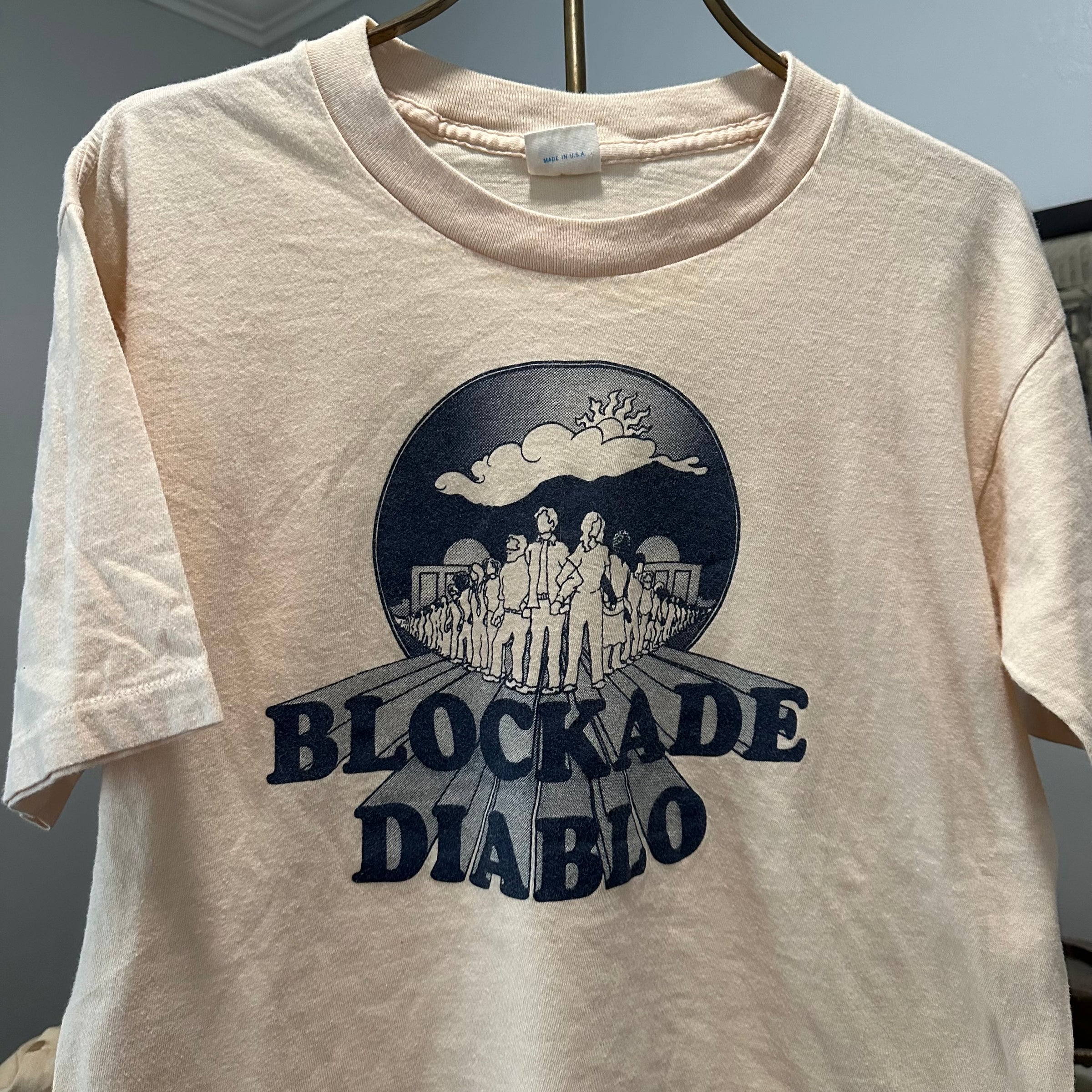 1981 Blockade Diablo Nuclear Protest T-Shirt Small