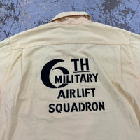1960’s USAF 6th Military Airlift Squadron Souvenir Bowling Shirt Large