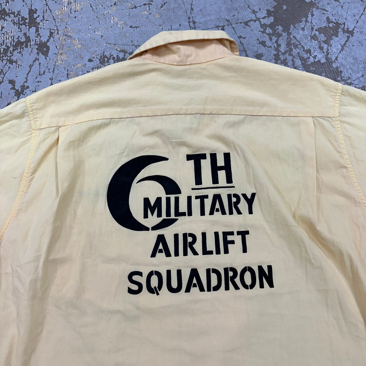 1960’s USAF 6th Military Airlift Squadron Souvenir Bowling Shirt Large