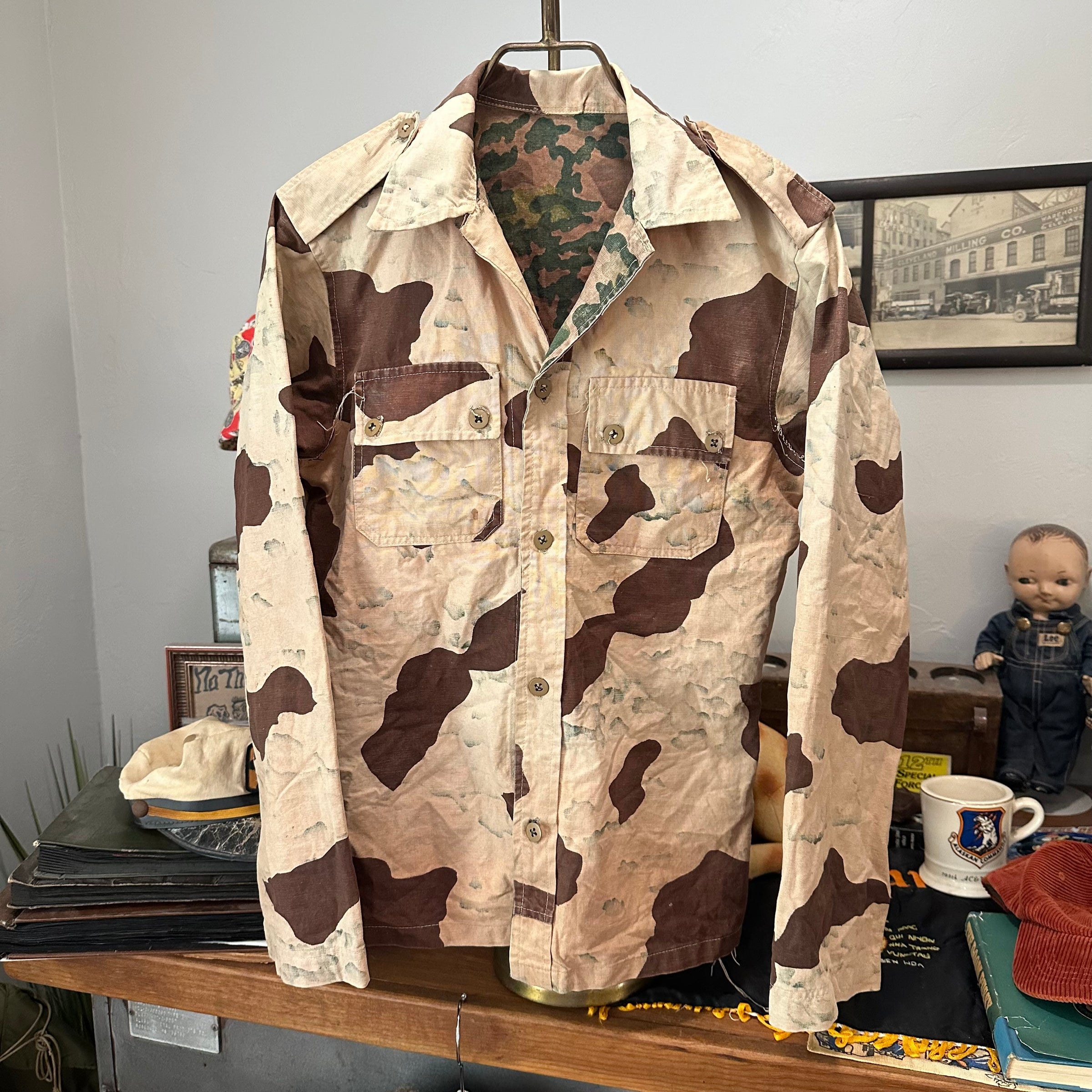 1960’s/70’s Egyptian Military Rocks/Sand Camo Shirt