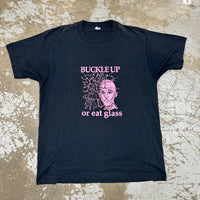 1980’s Buckle Up and Eat Glass Crash Test Dummy T-Shirt Medium