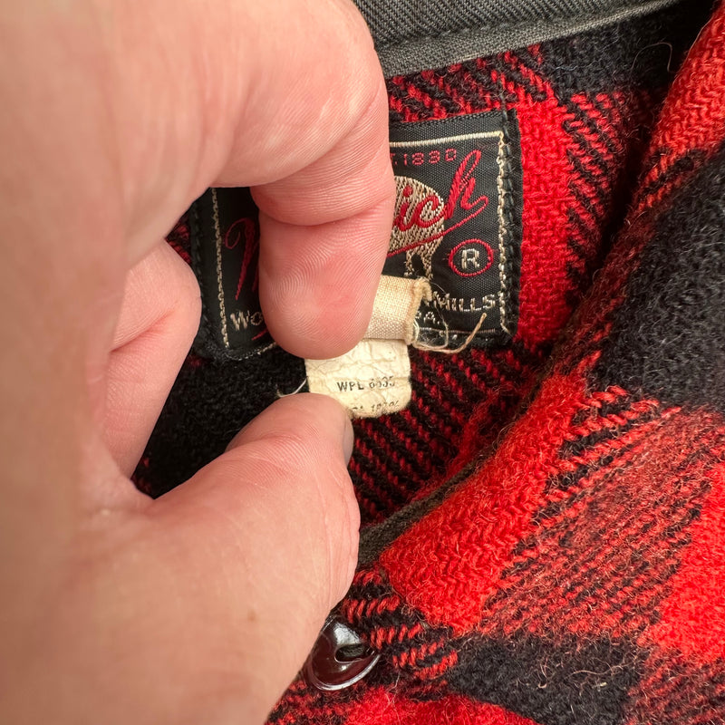 1950’s Woolrich Buffalo Plaid Wool Flannel Shirt XL