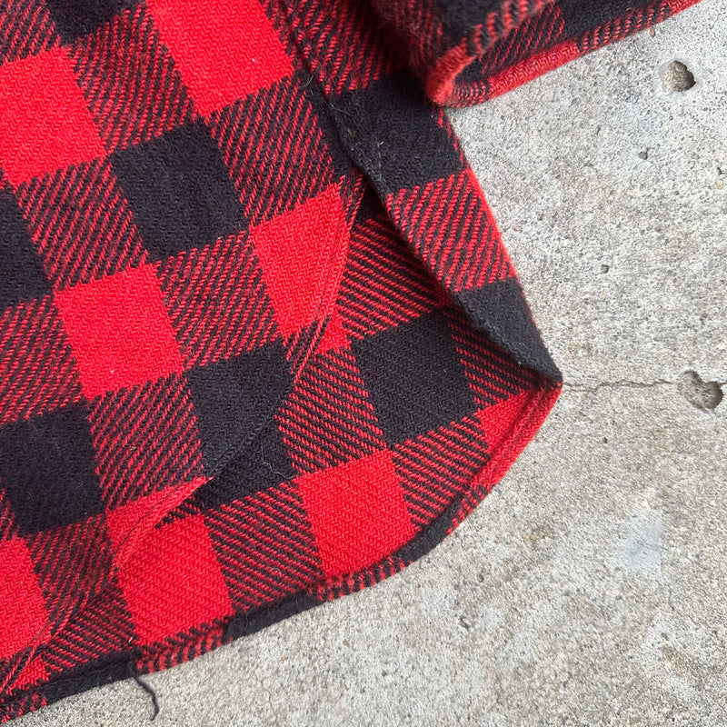 1950’s Woolrich Buffalo Plaid Wool Flannel Shirt XL