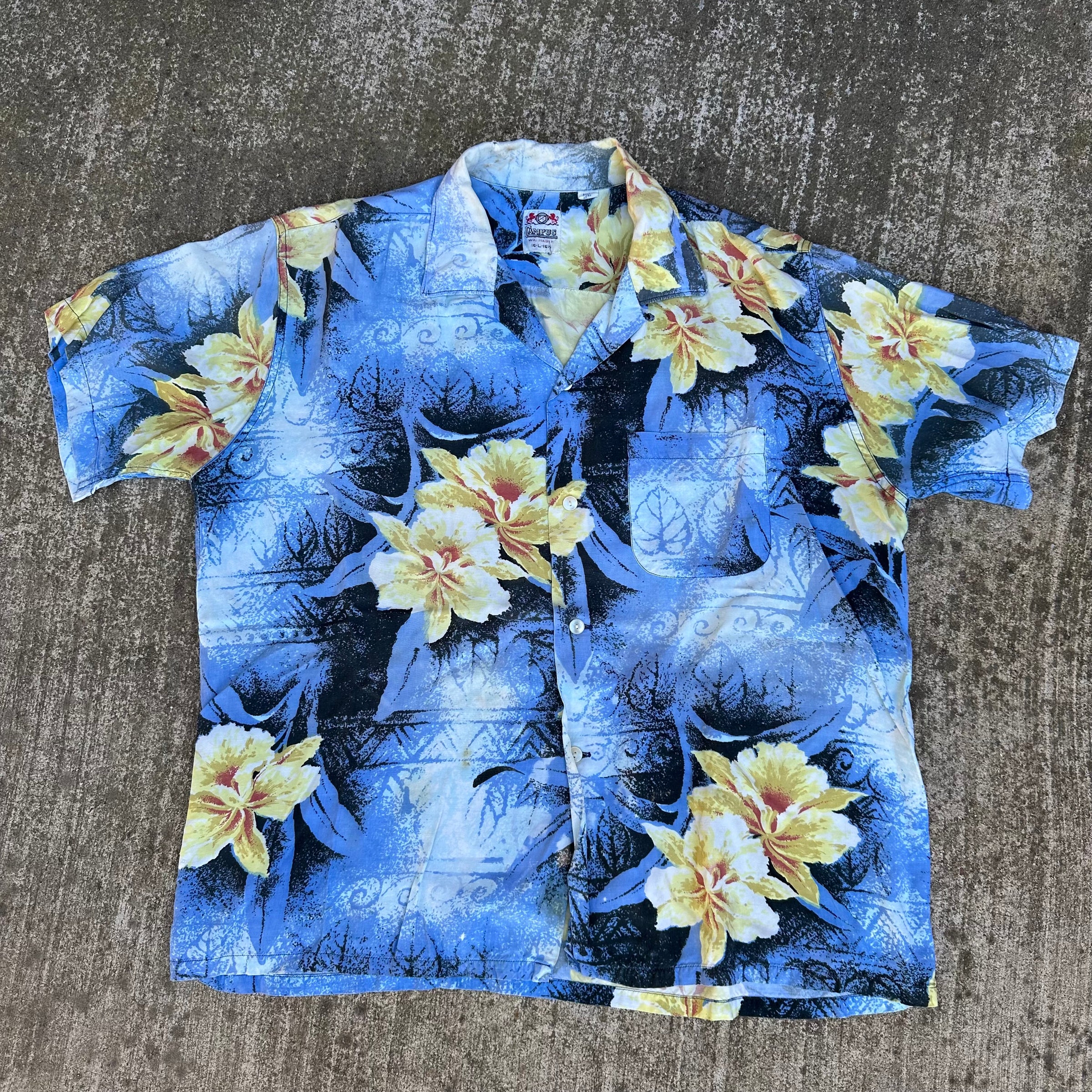 1960’s Campus Rayon Hawaiian Shirt Large