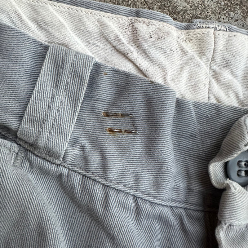 1950’s Anthony’s Buckhide Grey Sailcloth Cotton Work Pants 28” Waist