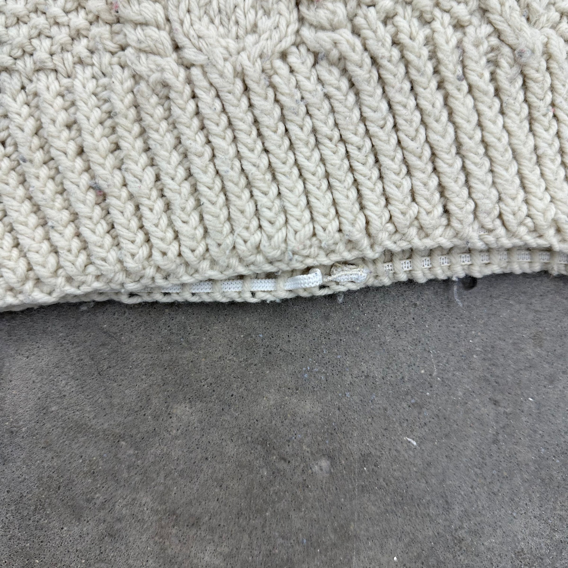 1980’s Cream Fisherman Cable Knit Aran Sweater XL