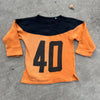 1960’s Orange/Black Kids Prep-Togs Water Print Sweatshirt Size 12