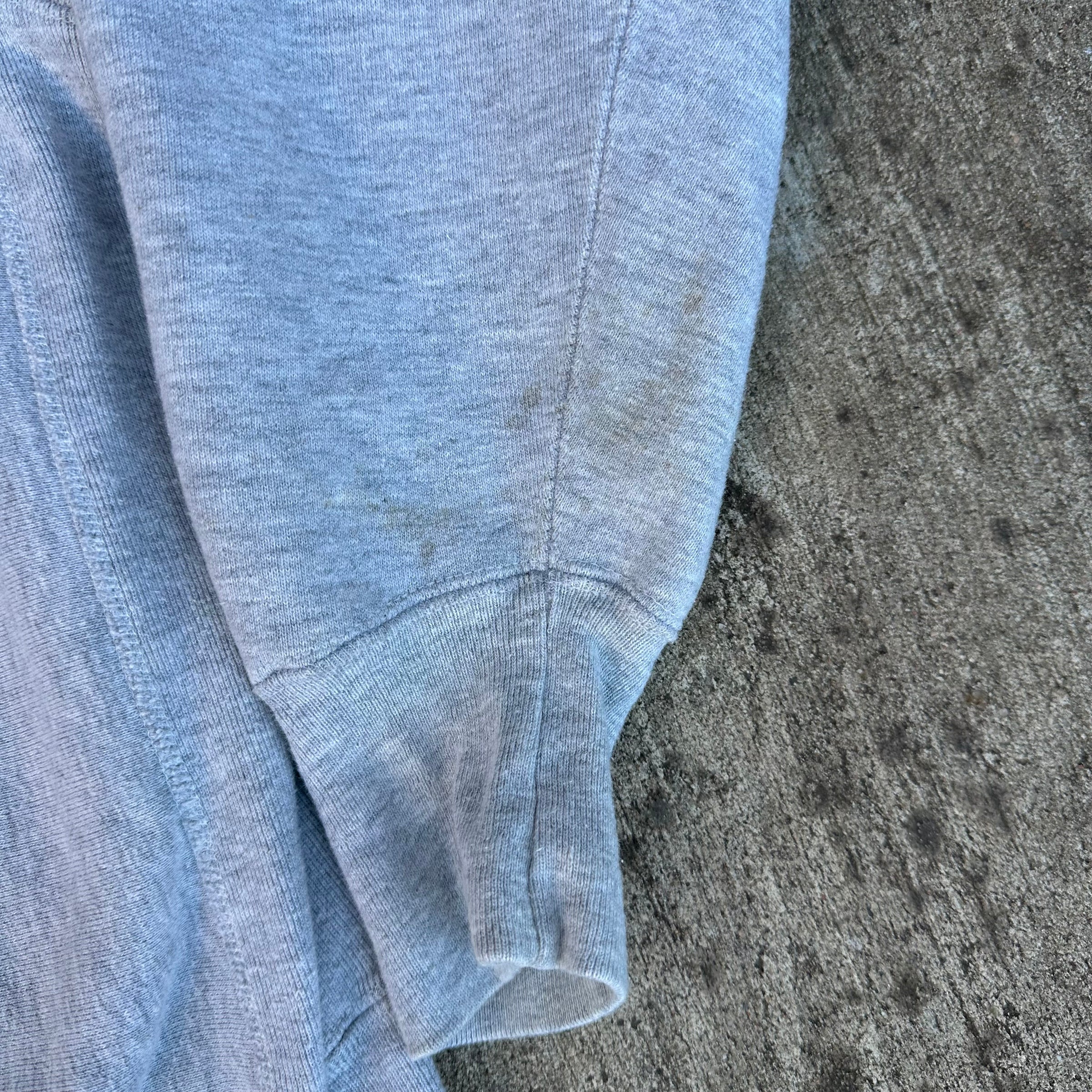 1980’s Blank Gray Champion Reverse Weave Hooded Sweatshirt XL