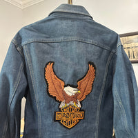 1970’s Deadstock/Mint Lee 101J Denim Jacket With Harley Davidson Patches