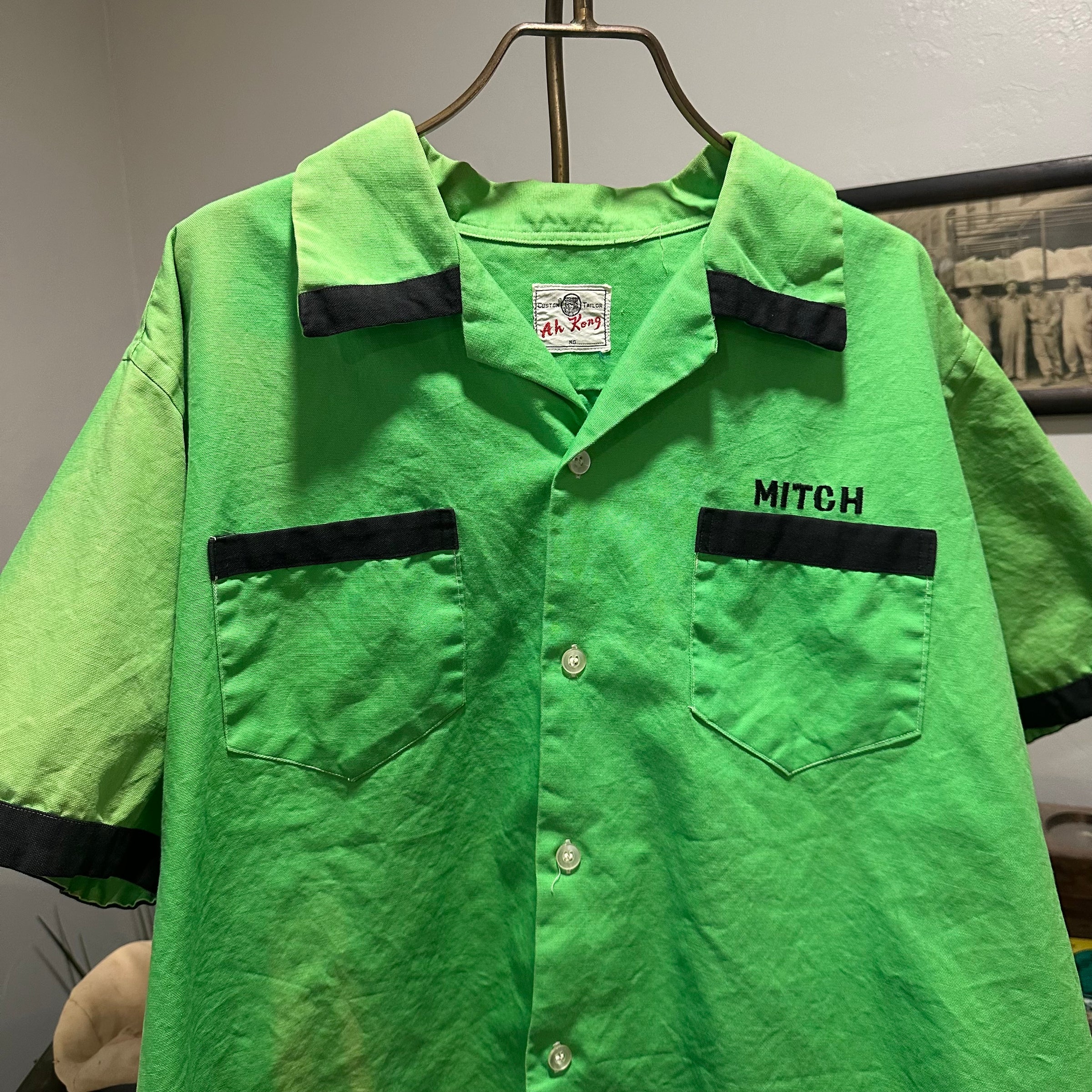 1970’s Golden Van Inc Cotton Embroidered Bowling Shirt XL