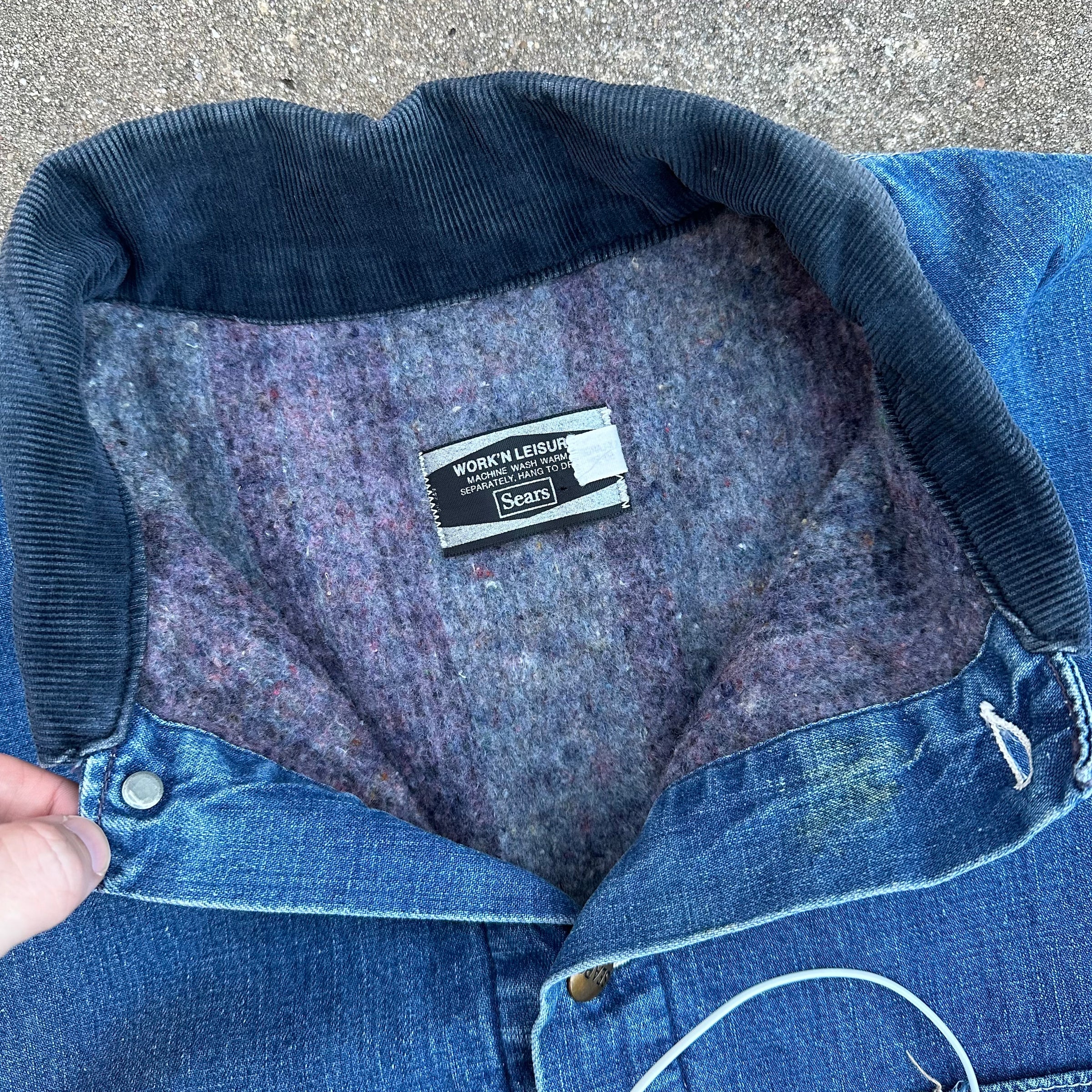 1970’s Sears Blanket Lined Denim Chore Coat XXL