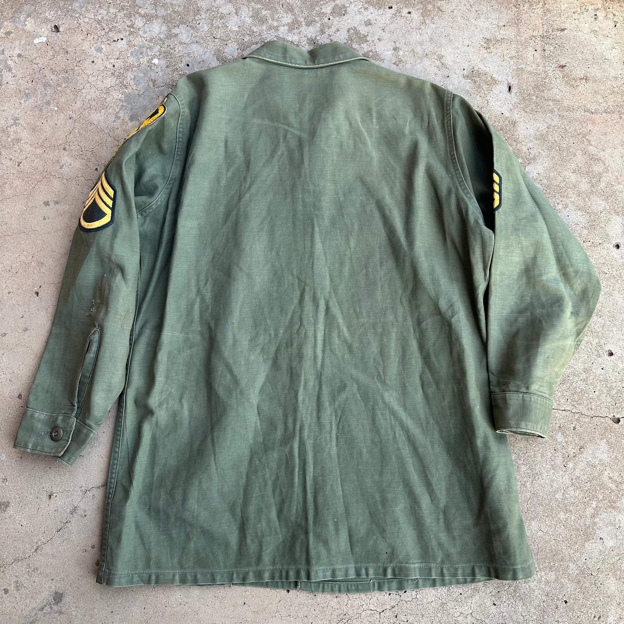 1960’s US Army Fifth Infantry Patched Fatigue Shirt Large