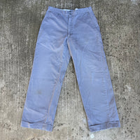 1960’s Tuf Nut Double Button Grey Cotton Work Pants 32” Waist