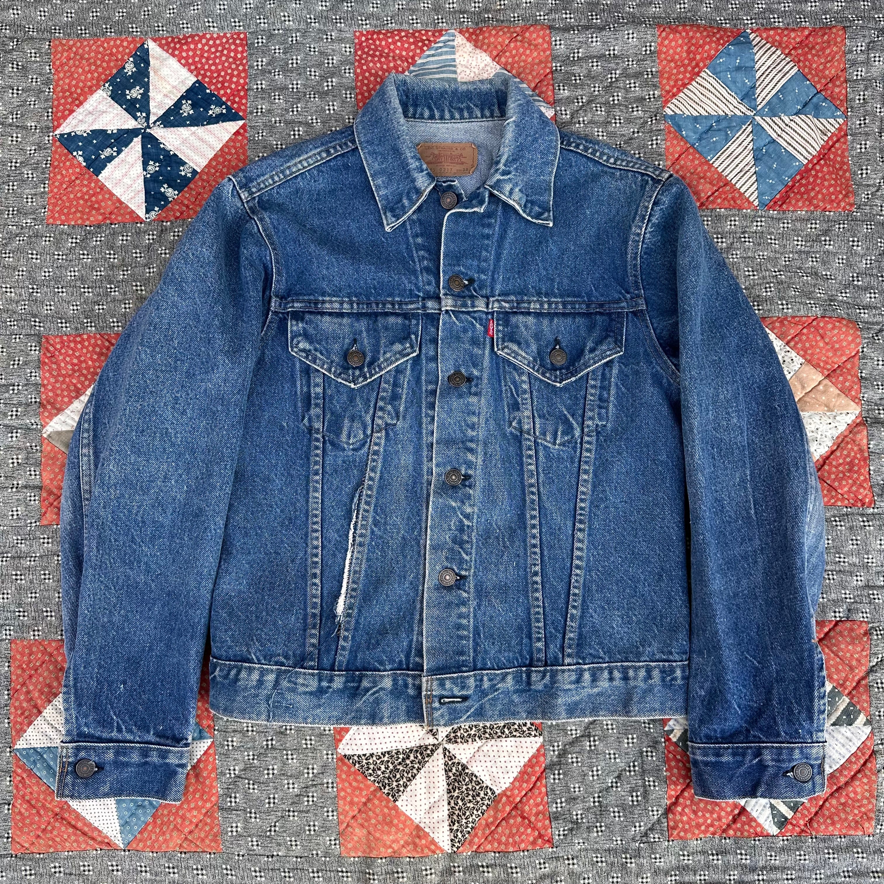 Levis 70s 70505サイズ38 60's Levi's 70505 BIG-E デニムジャケット 濃紺 表記(38) ノン