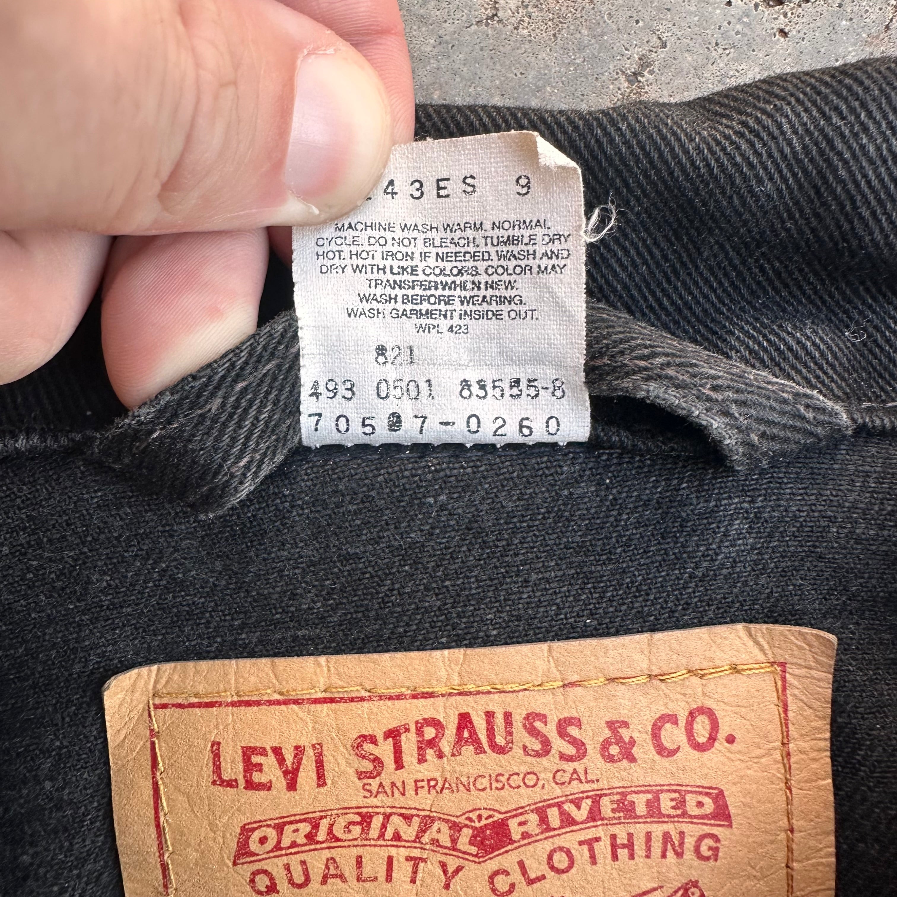2000's Levi's Type 3 Black Denim Trucker Jacket XL – Little Chum