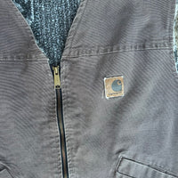 80’s/90’s Carhartt Aztec Sherpa Lined Brown Canvas Vest XL/XXL