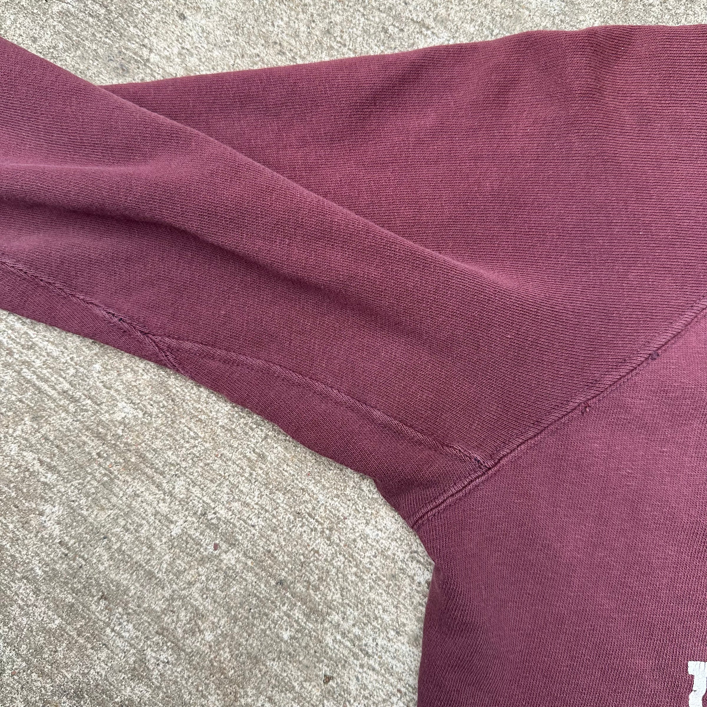 1960’s McMaster University Flock Print Raglan Crewneck Sweatshirt