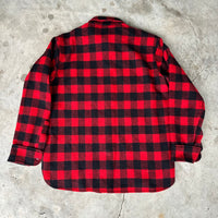 1970’s Woolrich Buffalo Check Plaid Wool Blend Flannel Shirt Large