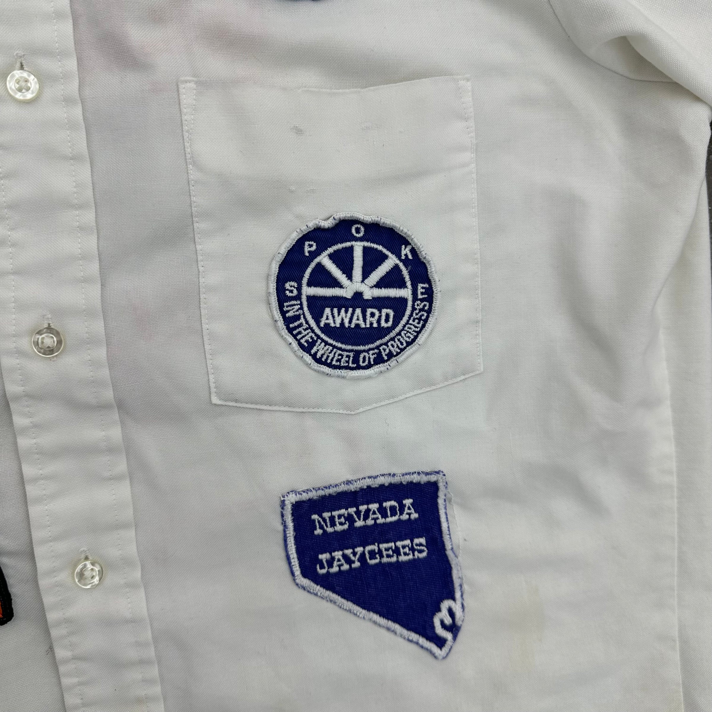1970’s Patched Georgia Jaycees Button Down Shirt Large