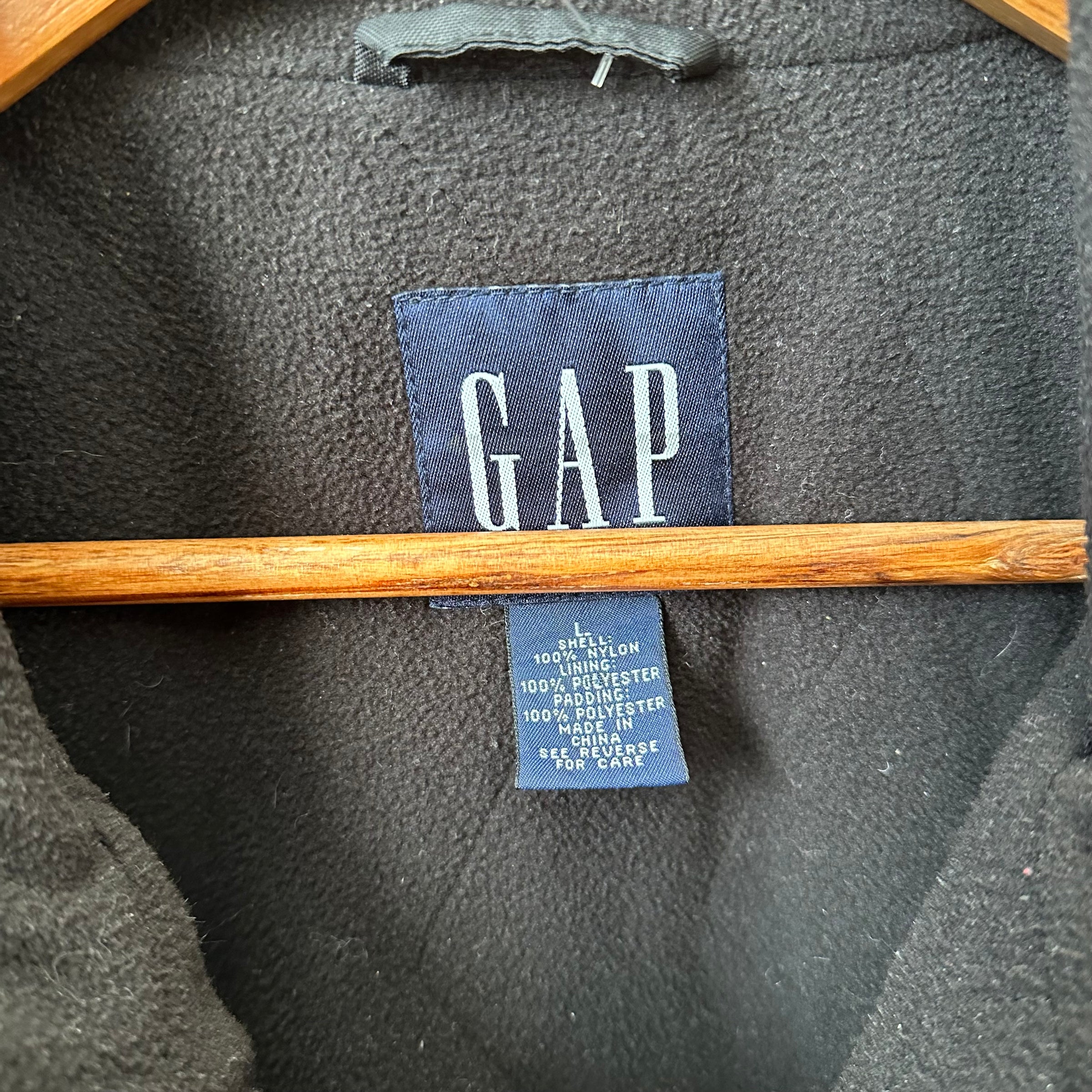 1990’s/Y2k Gap Fleece Lined Nylon Vest Large