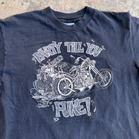 1980’s Harley Davidson “Party ‘Til You Puke!” T-Shirt Large