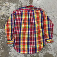 1990’s Polo Ralph Lauren Madras Plaid Shirt Large