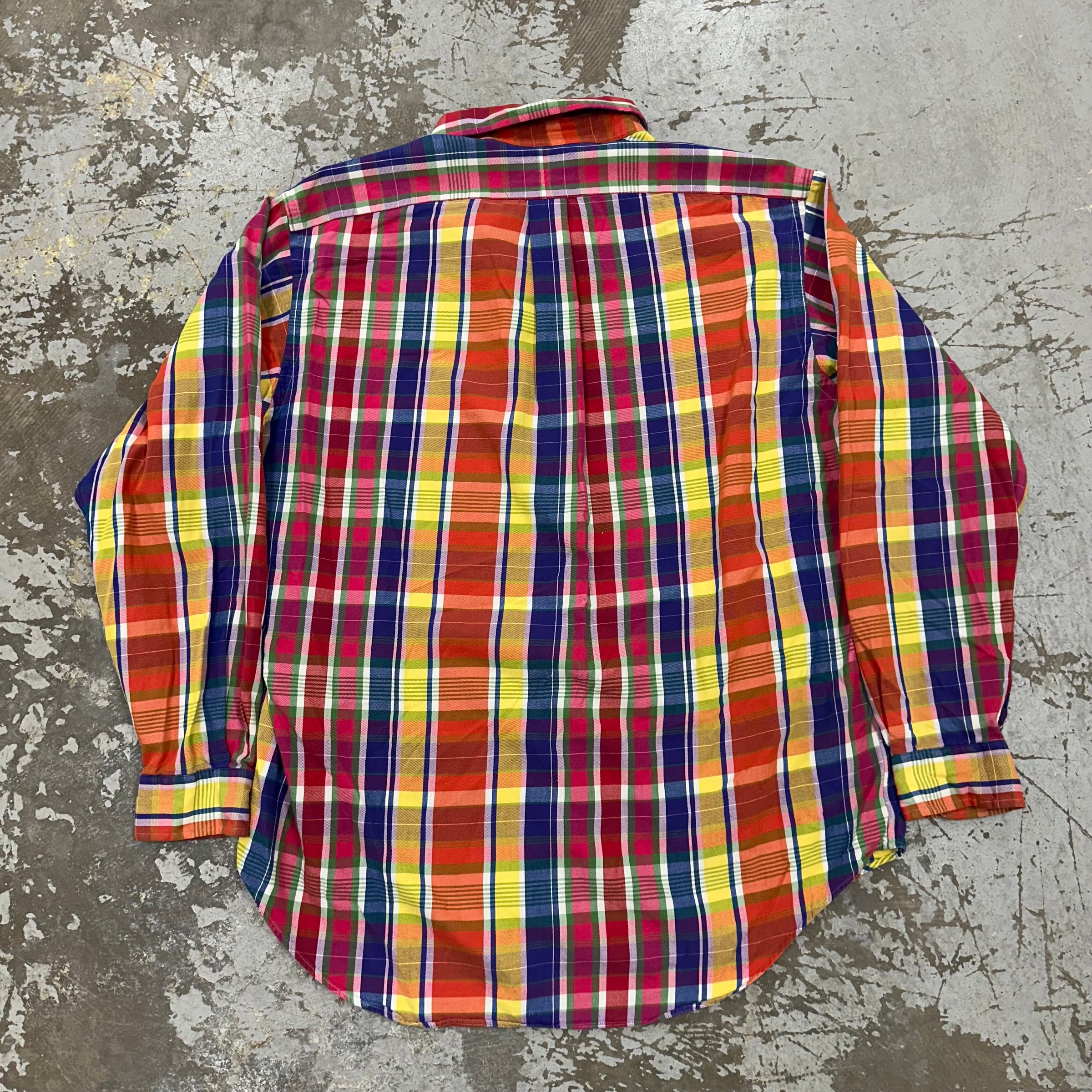 1990’s Polo Ralph Lauren Madras Plaid Shirt Large