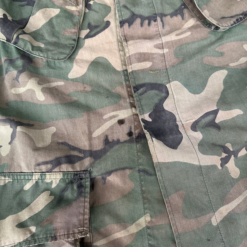 1960’s Vietnam War Poplin ERDL Camo Jungle Jacket Medium Regular