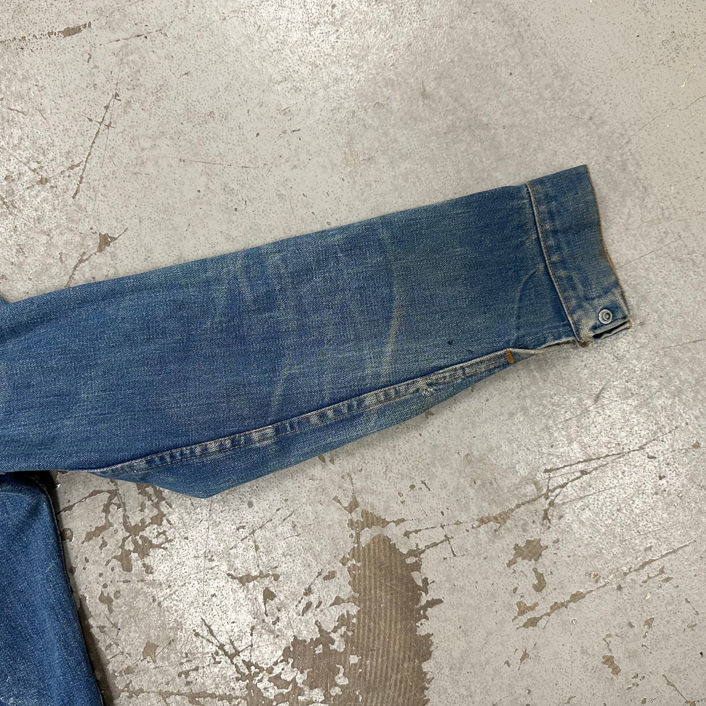 1970’s Patched Wrangler 124MJ Denim Jacket 22” Chest