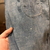 1940’s Stenciled WWII USN Chambray Shirt Large 22.5” Chest
