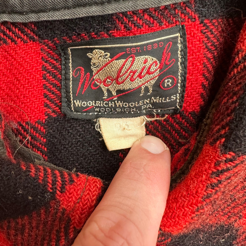 1950’s Woolrich Buffalo Plaid Wool Flannel Shirt XL