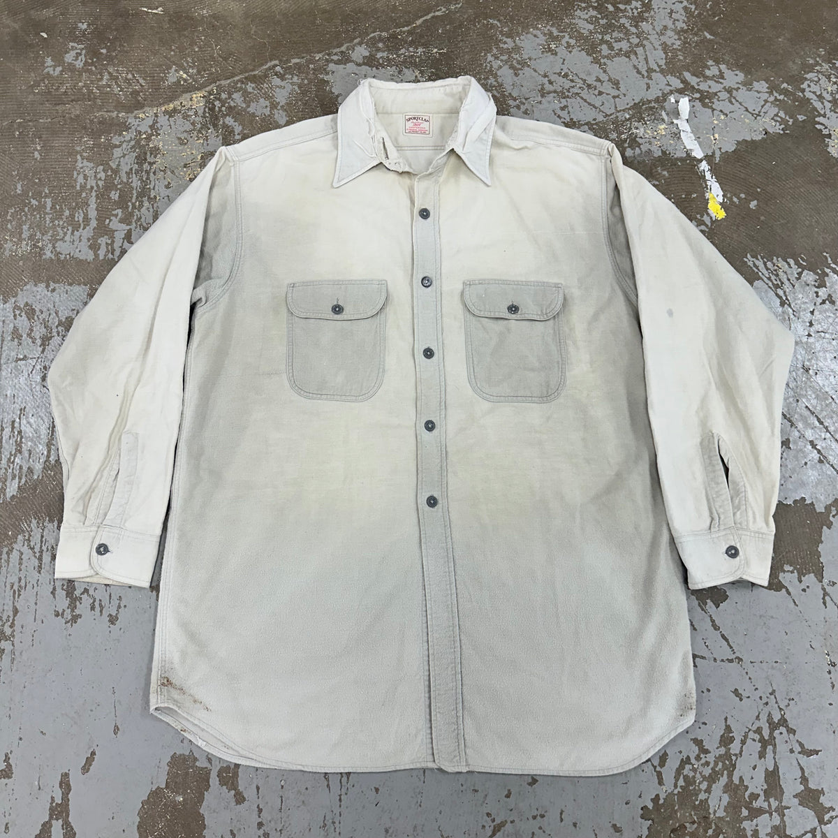 1950’s Sportclad Chamois Cotton Flannel Shirt Large