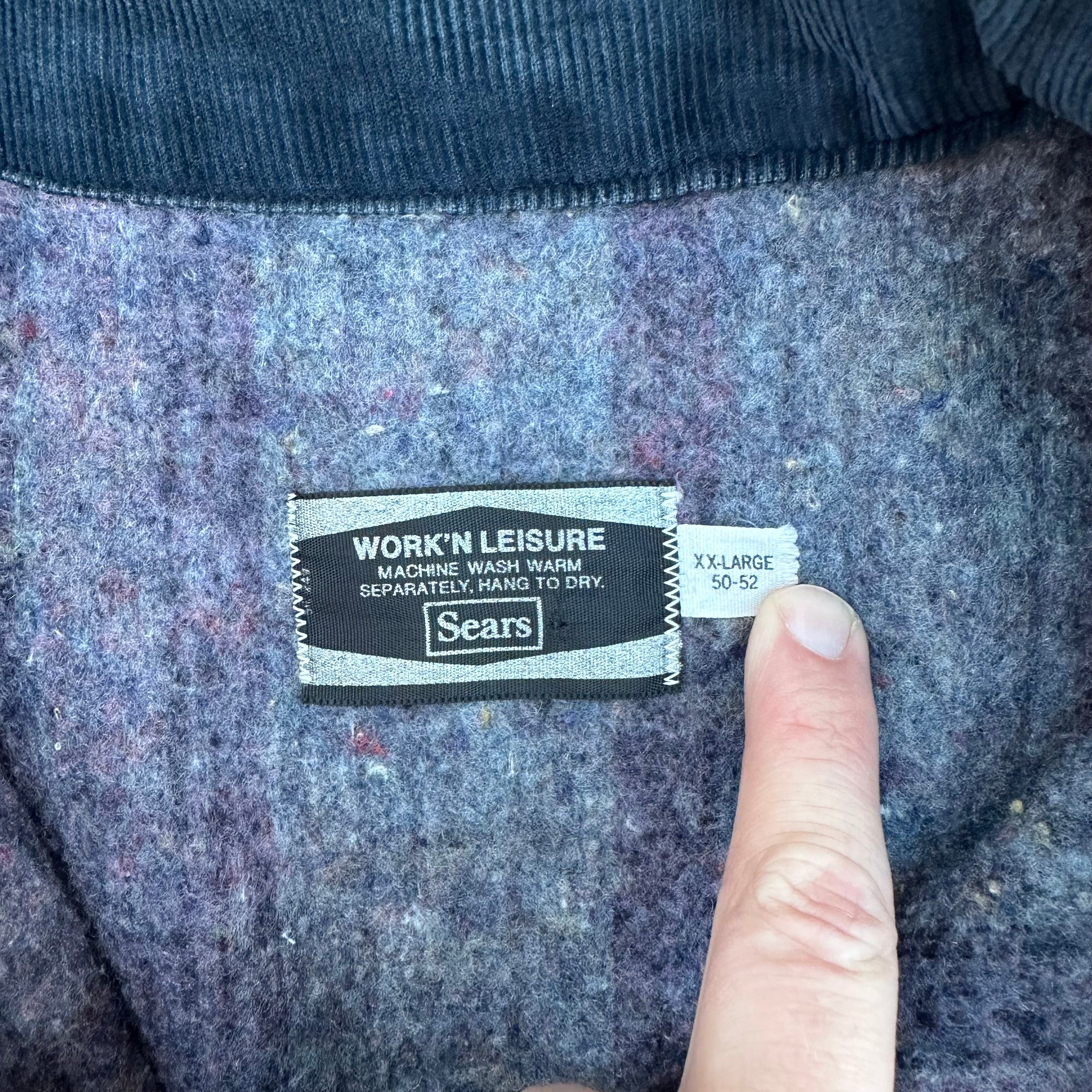 1970’s Sears Blanket Lined Denim Chore Coat XXL