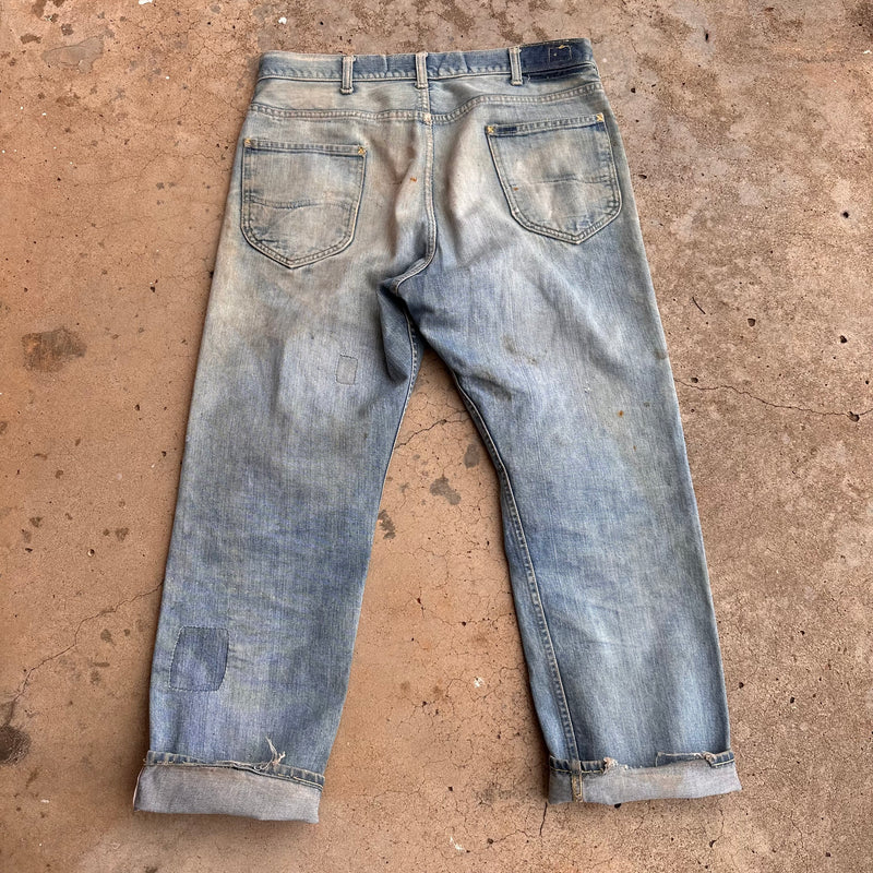 1960’s Half Selvedge Lee Riders Denim Jeans 35” x 28”