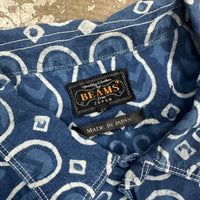 Beams Japan Indigo Dyed Cabana Style Shirt XL